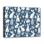 Easter bunny pattern Canvas 14  x 11  (Stretched)