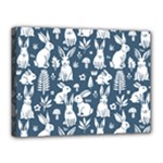 Easter bunny pattern Canvas 16  x 12  (Stretched)