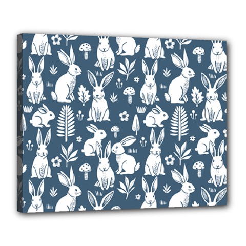 Easter bunny pattern Canvas 20  x 16  (Stretched) from ArtsNow.com