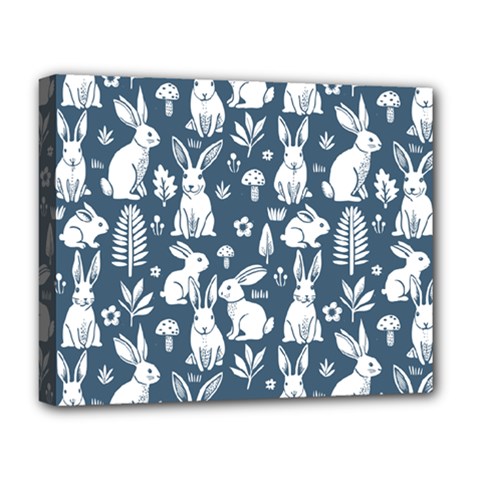 Easter bunny pattern Deluxe Canvas 20  x 16  (Stretched) from ArtsNow.com