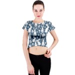 Easter bunny pattern Crew Neck Crop Top
