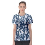 Easter bunny pattern Women s Sport Mesh T-Shirt