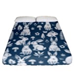 Easter bunny pattern Fitted Sheet (Queen Size)