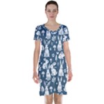 Easter bunny pattern Short Sleeve Nightdress