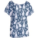 Easter bunny pattern Women s Oversized T-Shirt