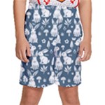 Easter bunny pattern Kids  Basketball Shorts