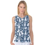 Easter bunny pattern Women s Basketball Tank Top