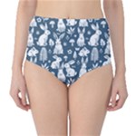 Easter bunny pattern Classic High-Waist Bikini Bottoms