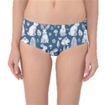 Easter bunny pattern Mid-Waist Bikini Bottoms