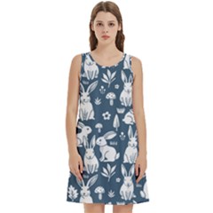 Round Neck Sleeve Casual Dress With Pockets 