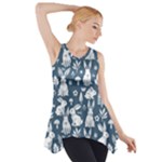 Easter bunny pattern Side Drop Tank Tunic
