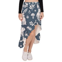 Asymmetrical Ruffle Hem Skirt  