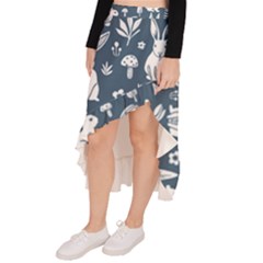 Asymmetrical Ruffle Hem Skirt  