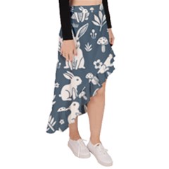 Asymmetrical Ruffle Hem Skirt  
