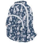 Easter bunny pattern Rounded Multi Pocket Backpack