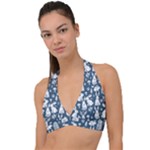 Easter bunny pattern Halter Plunge Bikini Top