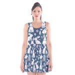 Easter bunny pattern Scoop Neck Skater Dress