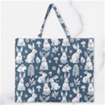 Easter bunny pattern Zipper Large Tote Bag