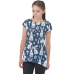 Easter bunny pattern Cap Sleeve High Low Top
