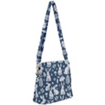 Easter bunny pattern Zipper Messenger Bag