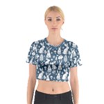 Easter bunny pattern Cotton Crop Top