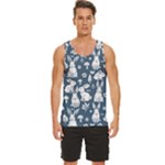 Easter bunny pattern Men s Wide Collar Tank Top