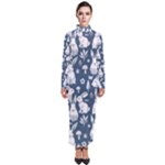 Easter bunny pattern Turtleneck Maxi Dress