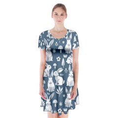 Easter bunny pattern Short Sleeve V