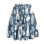 Easter bunny pattern High Waist Skirt