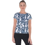 Easter bunny pattern Short Sleeve Sports Top 