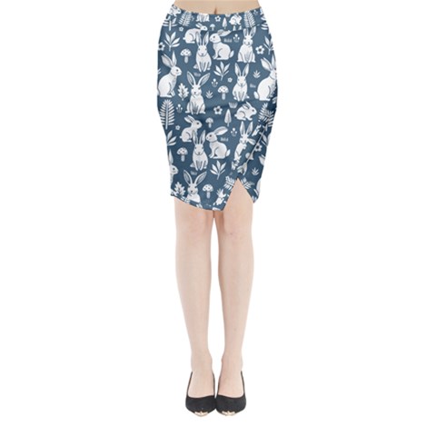 Easter bunny pattern Midi Wrap Pencil Skirt from ArtsNow.com