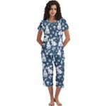 Easter bunny pattern Short Sleeve 3/4 Length Pants Lounge Set