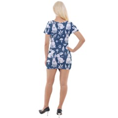 Short Sleeve Asymmetric Mini Dress 