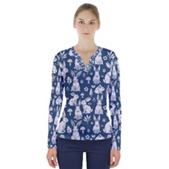 V-Neck Long Sleeve Top 