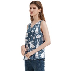 Women s V-Neck Sleeveless Satin Top 