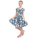 Easter bunny pattern Kids  Short Sleeve Dress