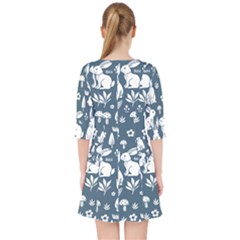 Quarter Sleeve Pocket Dress 