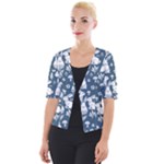 Easter bunny pattern Cropped Button Cardigan