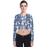 Easter bunny pattern Long Sleeve Zip Up Bomber Jacket