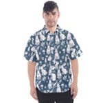 Easter bunny pattern Men s Short Sleeve Shirt