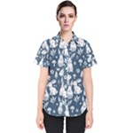 Easter bunny pattern Women s Short Sleeve Shirt