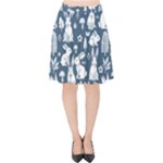 Easter bunny pattern Velvet High Waist Skirt