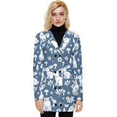 Button Up Hooded Coat  