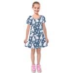 Easter bunny pattern Kids  Short Sleeve Velvet Dress