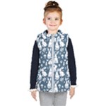 Easter bunny pattern Kids  Hooded Puffer Vest