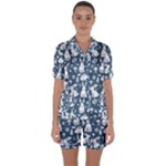 Easter bunny pattern Satin Short Sleeve Pajamas Set