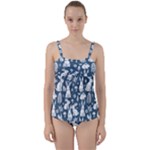 Easter bunny pattern Twist Front Tankini Set