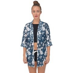 Open Front Chiffon Kimono 