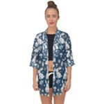 Easter bunny pattern Open Front Chiffon Kimono