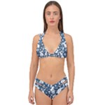 Easter bunny pattern Double Strap Halter Bikini Set